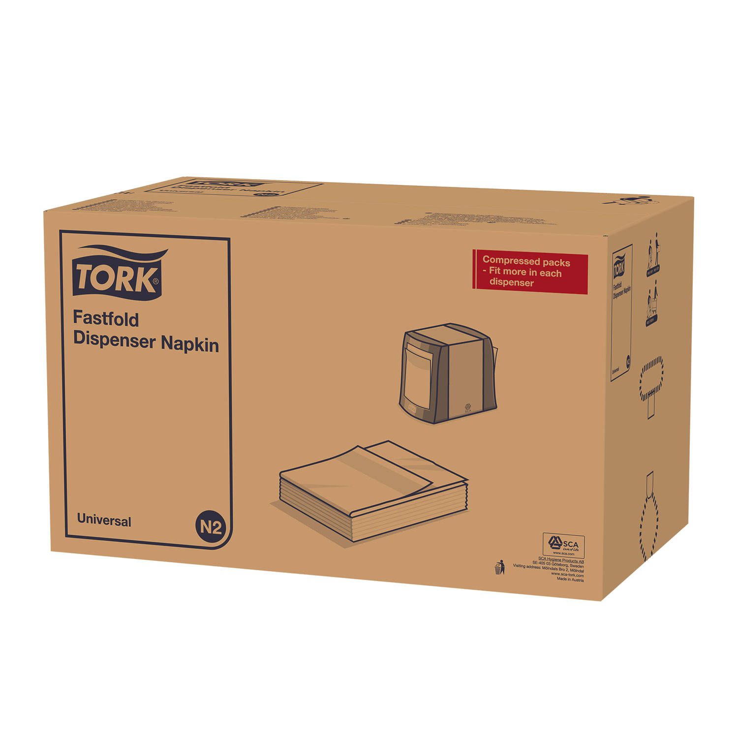Салфетки TORK (Система N2) Fastfold, комплект 36 шт., 25х30 см, 300 шт ...