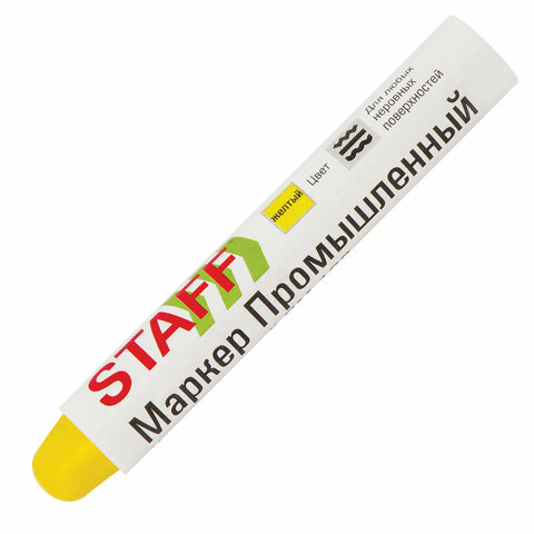 Анонс-изображение товара маркер для промышленной маркировки staff пм-100 твердый, желтый, -20 до +40с, 150816