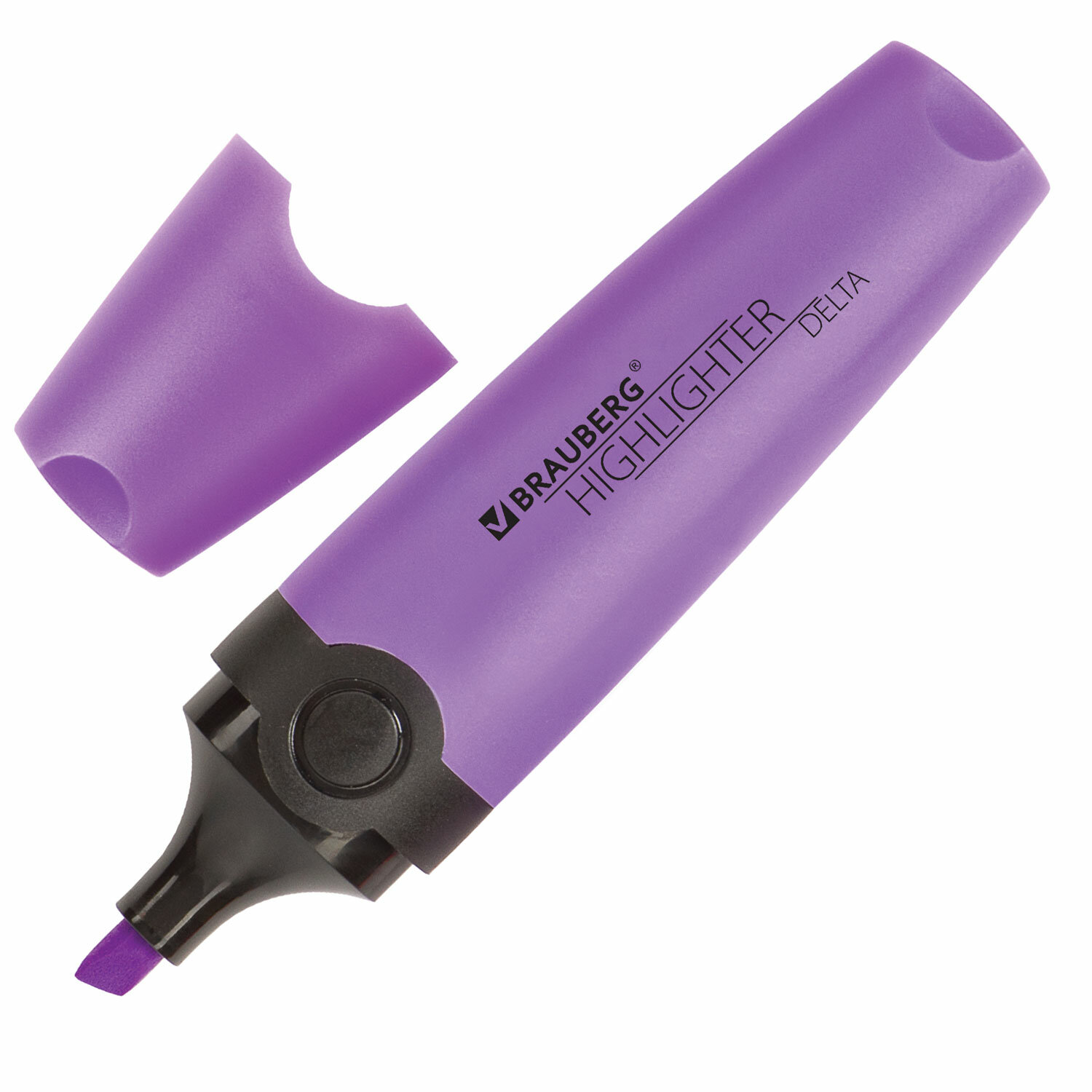 Текстовыделитель BRAUBERG "DELTA", ФИОЛЕТОВЫЙ, линия 1-5 мм, 151723 ...