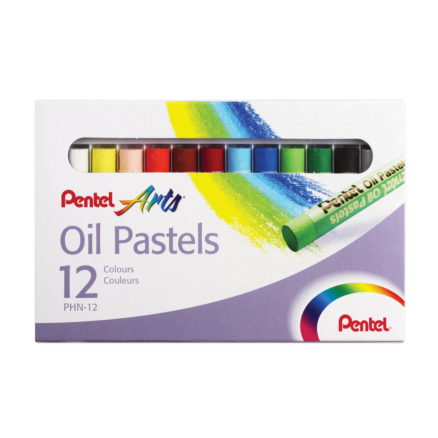 Пастель масляная художественная PENTEL "Oil Pastels", 12 цветов ...