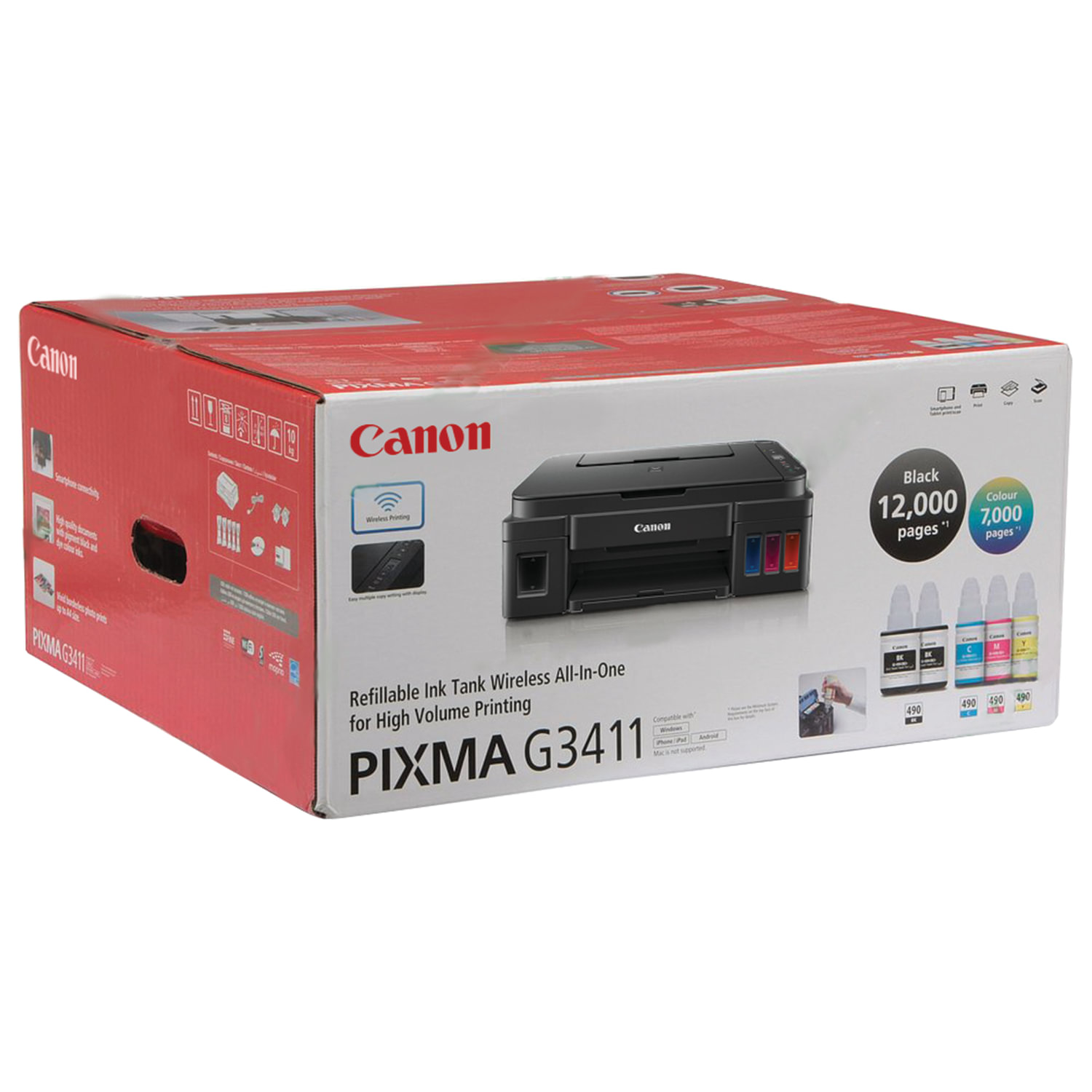 МФУ струйное CANON PIXMA G3411, "3 в 1", А4, 8,8 изобр./мин., 4800х1200 ...