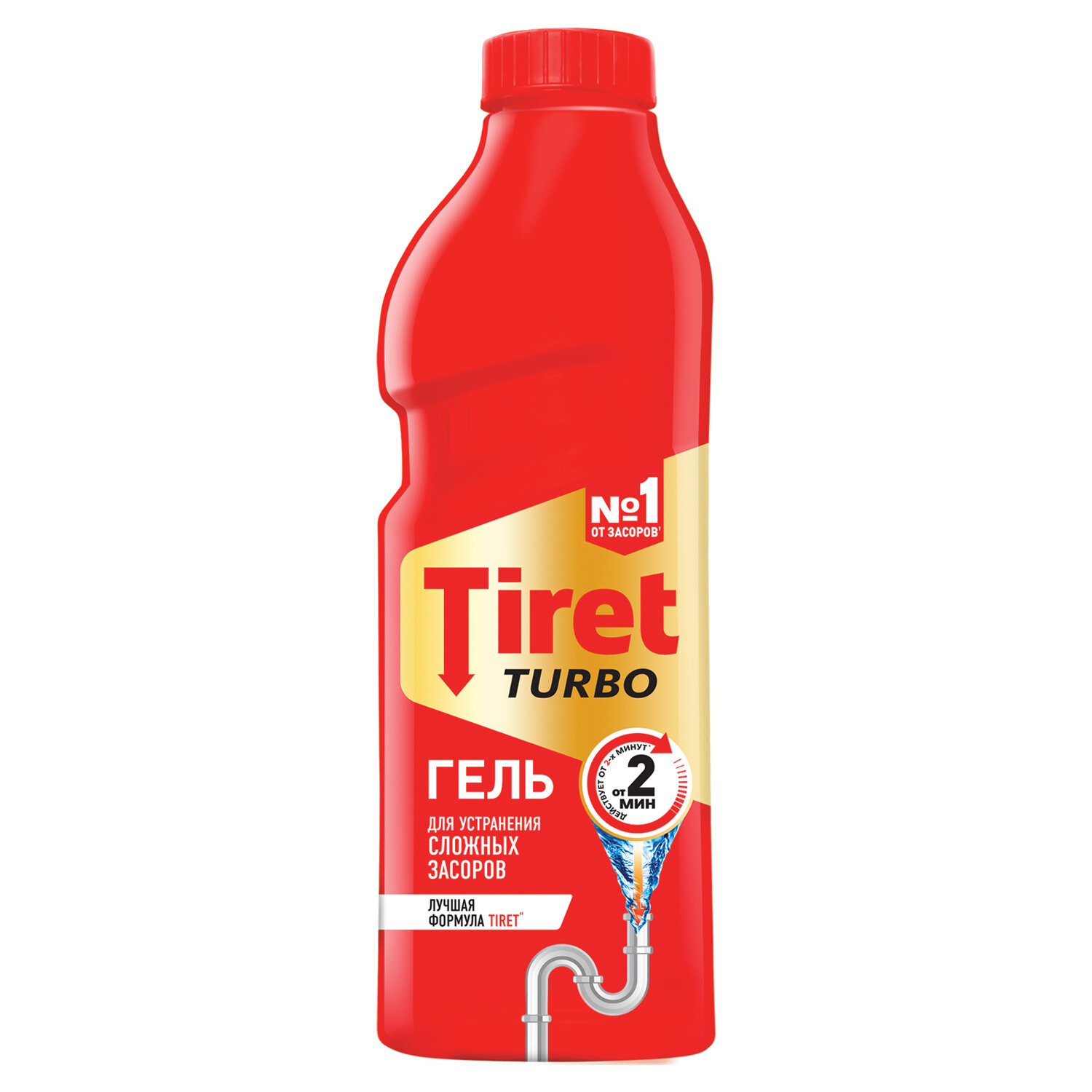  TIRET (Тирет), «Turbo» для труб - гель для устранения сложных .