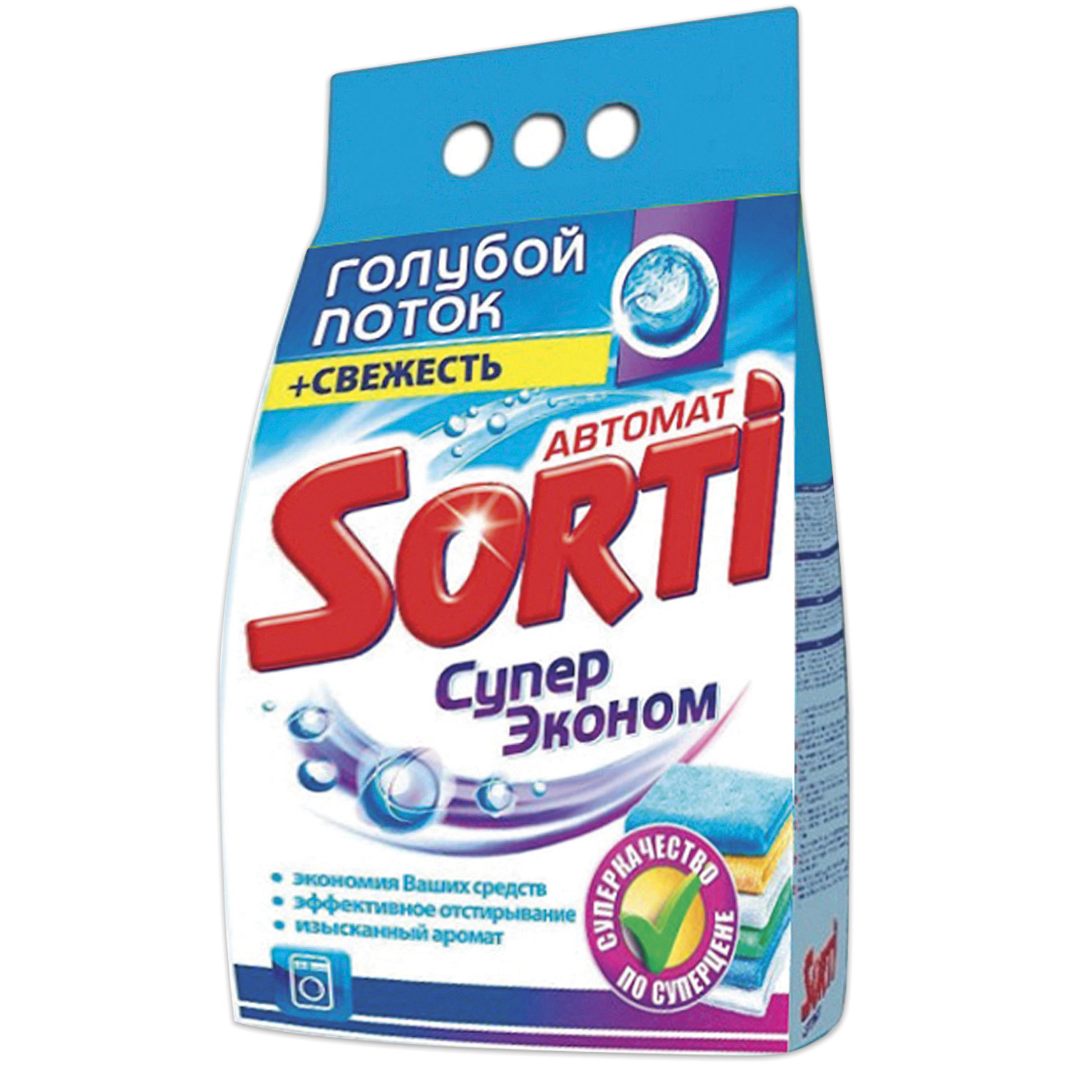 Стиральный порошок-автомат 3 кг, SORTI (Сорти) "Супер Эконом" (Нэфис ...
