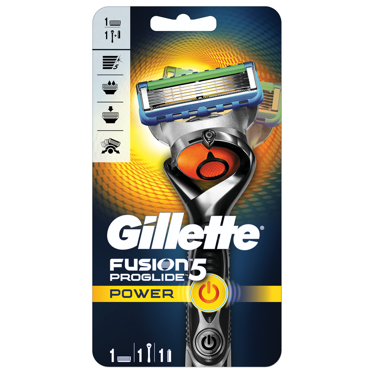 Бритва GILLETTE (Жиллет) "Fusion ProGlide Power", с 1 сменной кассетой ...
