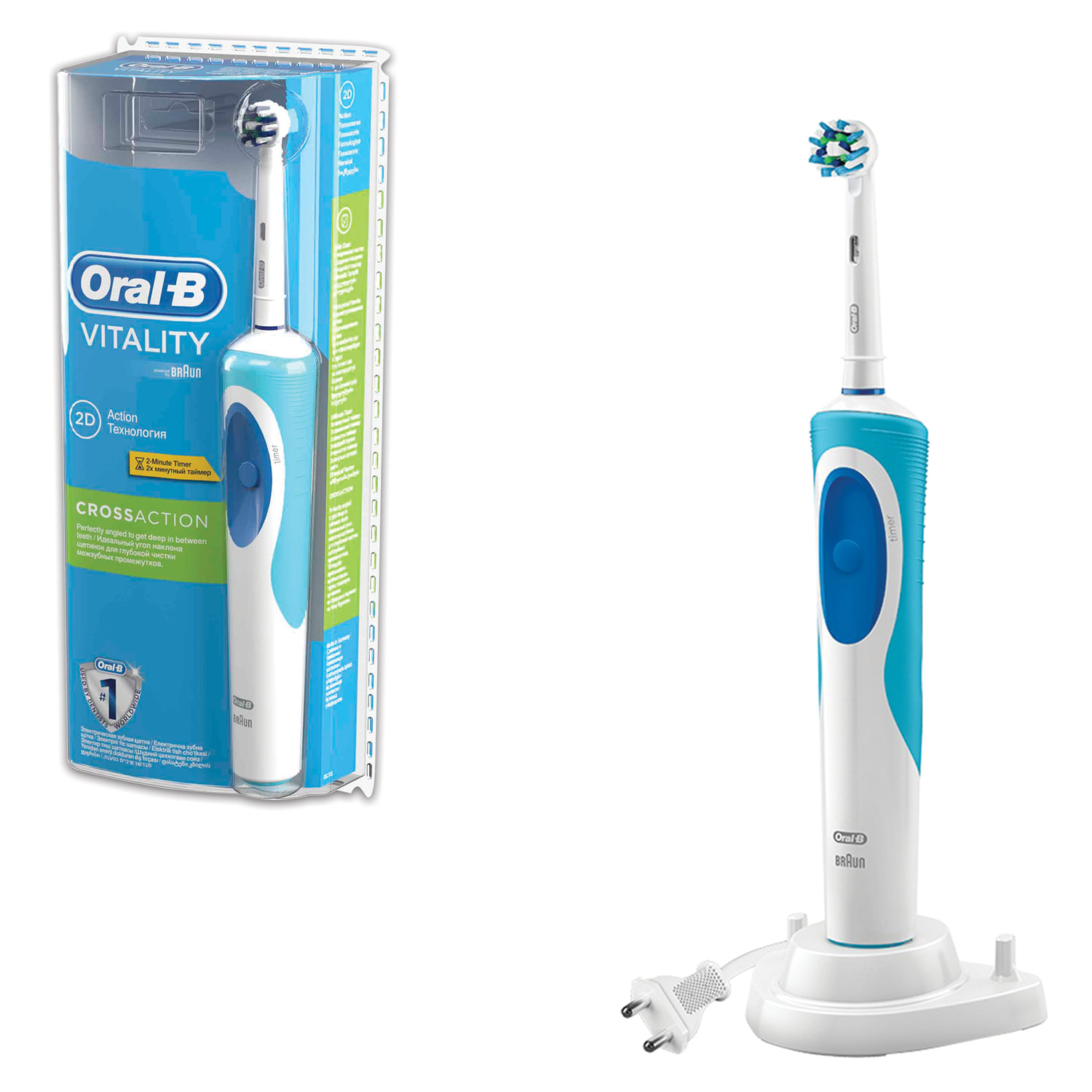 Зубная щетка электрическая ORAL-B (Орал-би) Vitality Cross Action D12 ...