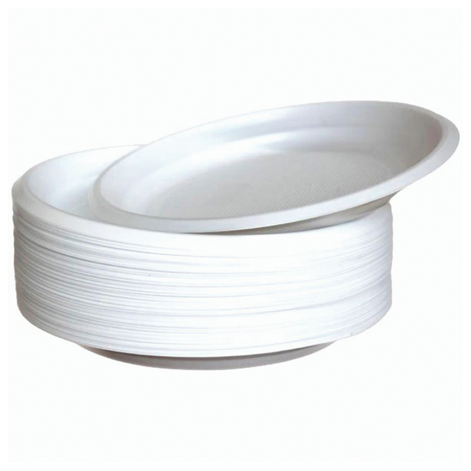 Одноразовые тарелки плоские, КОМПЛЕКТ 100 шт, пластиковые, d=165 мм .