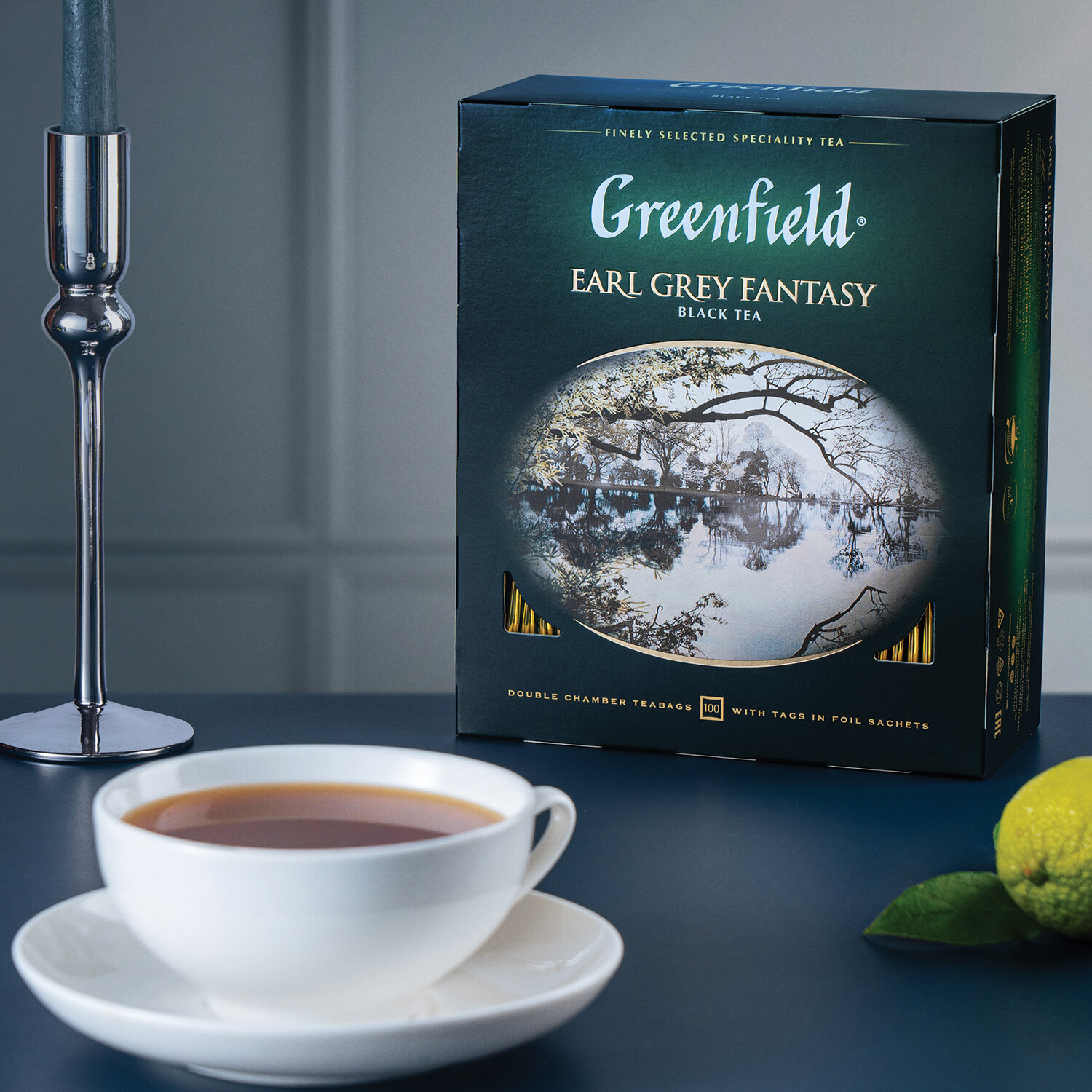 Чай GREENFIELD (Гринфилд) "Earl Grey Fantasy", черный с бергамотом, 100 ...