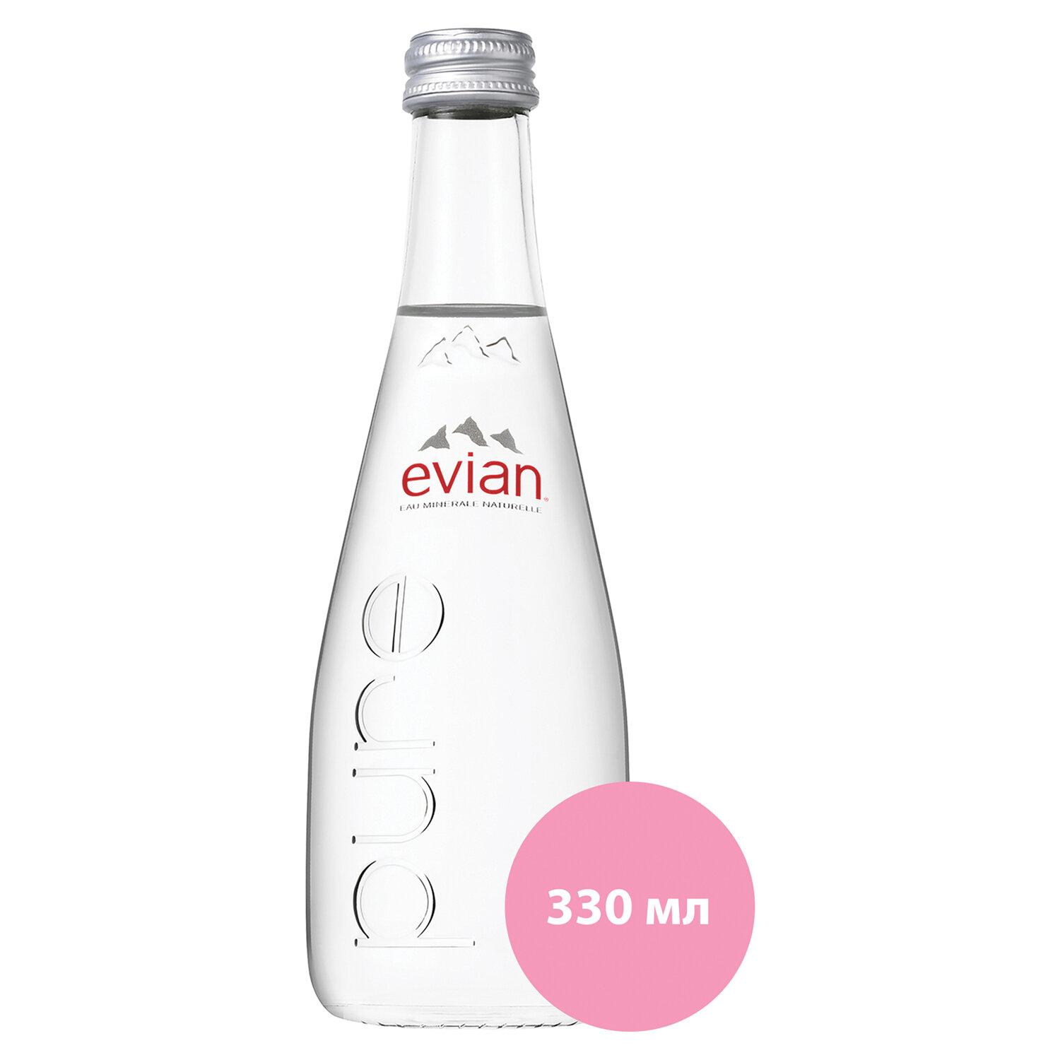 Вода негазированная минеральная EVIAN (Эвиан), 0,33 л, стеклянная ...