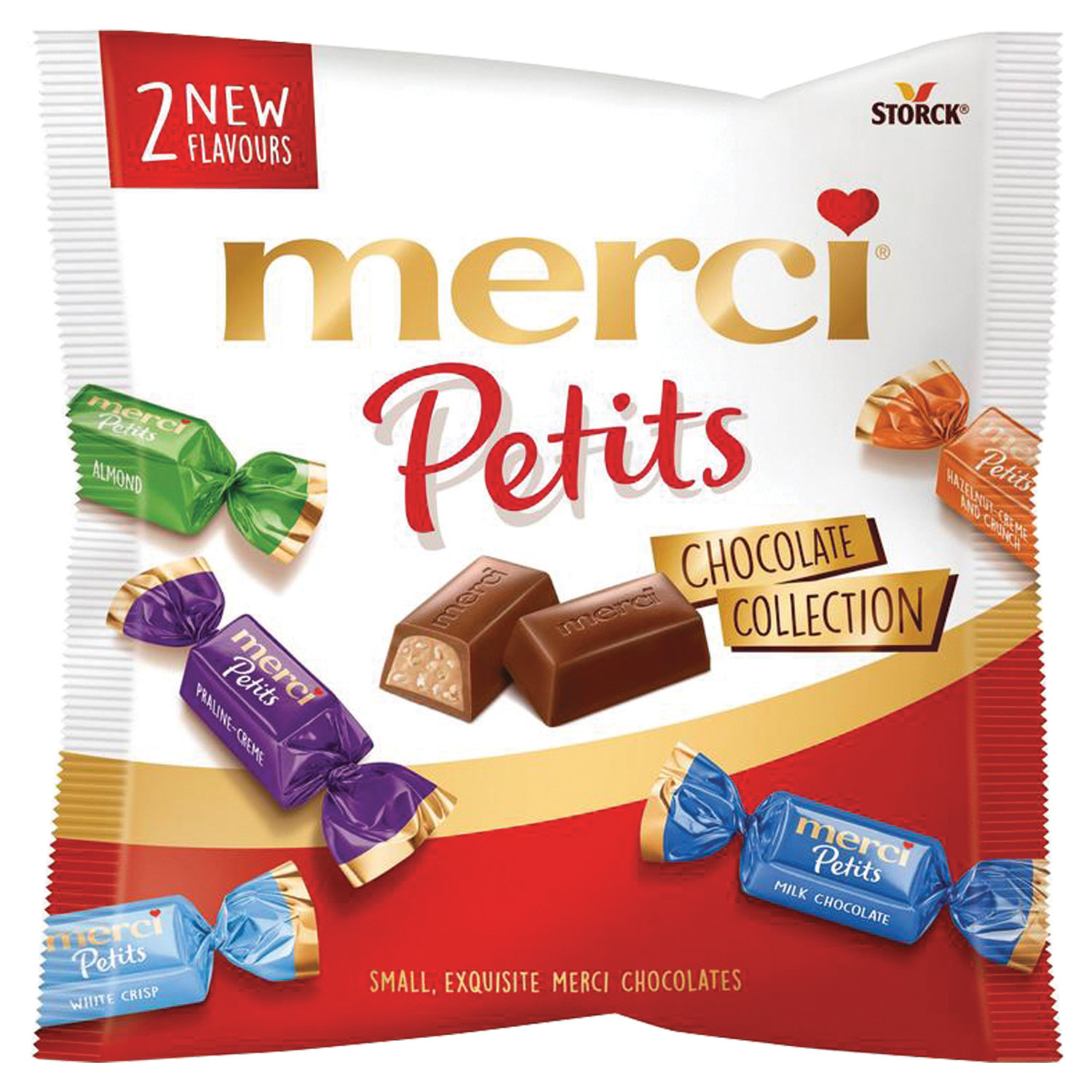Конфеты шоколадные MERCI (Мерси) "Petits", ассорти, 125 г, пакет ...