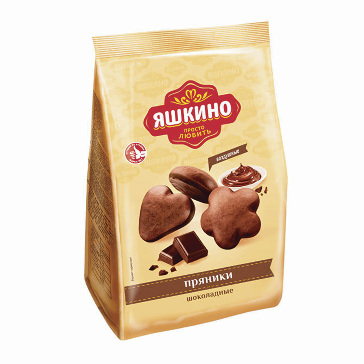 Пряники ЯШКИНО "Шоколадные", в сахарной и шоколадной глазури, 350 г ...