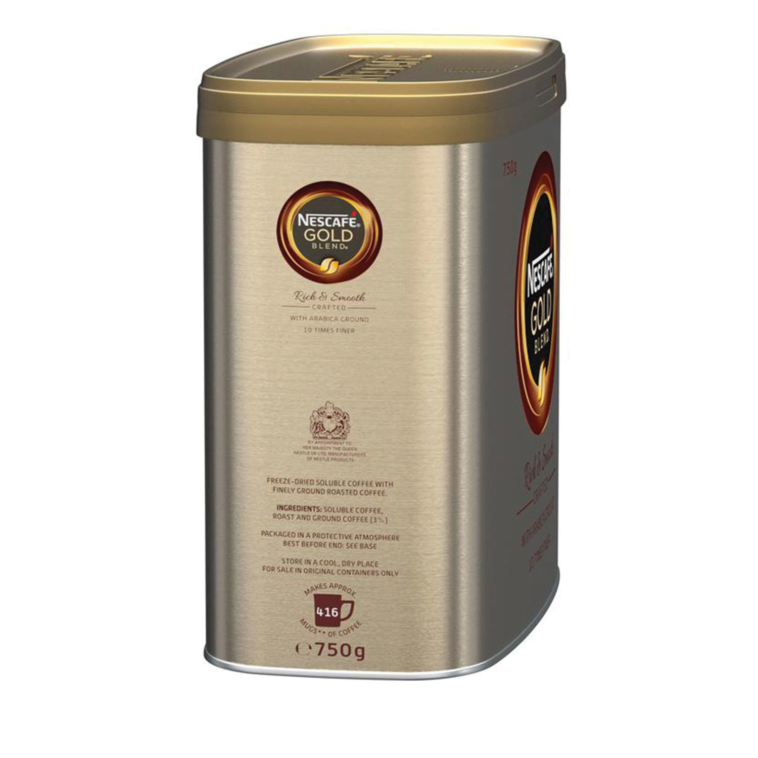 Кофе молотый в растворимом NESCAFE (Нескафе) "Gold", сублимированный ...