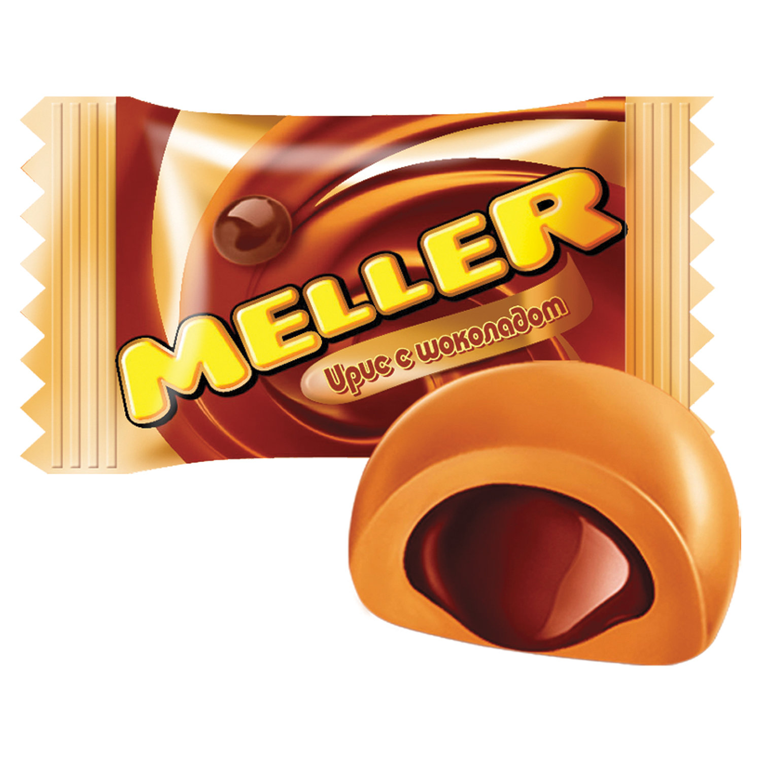 Конфеты-ирис MELLER (Меллер) "Шоколад", весовые, 4 кг, гофрокороб ...