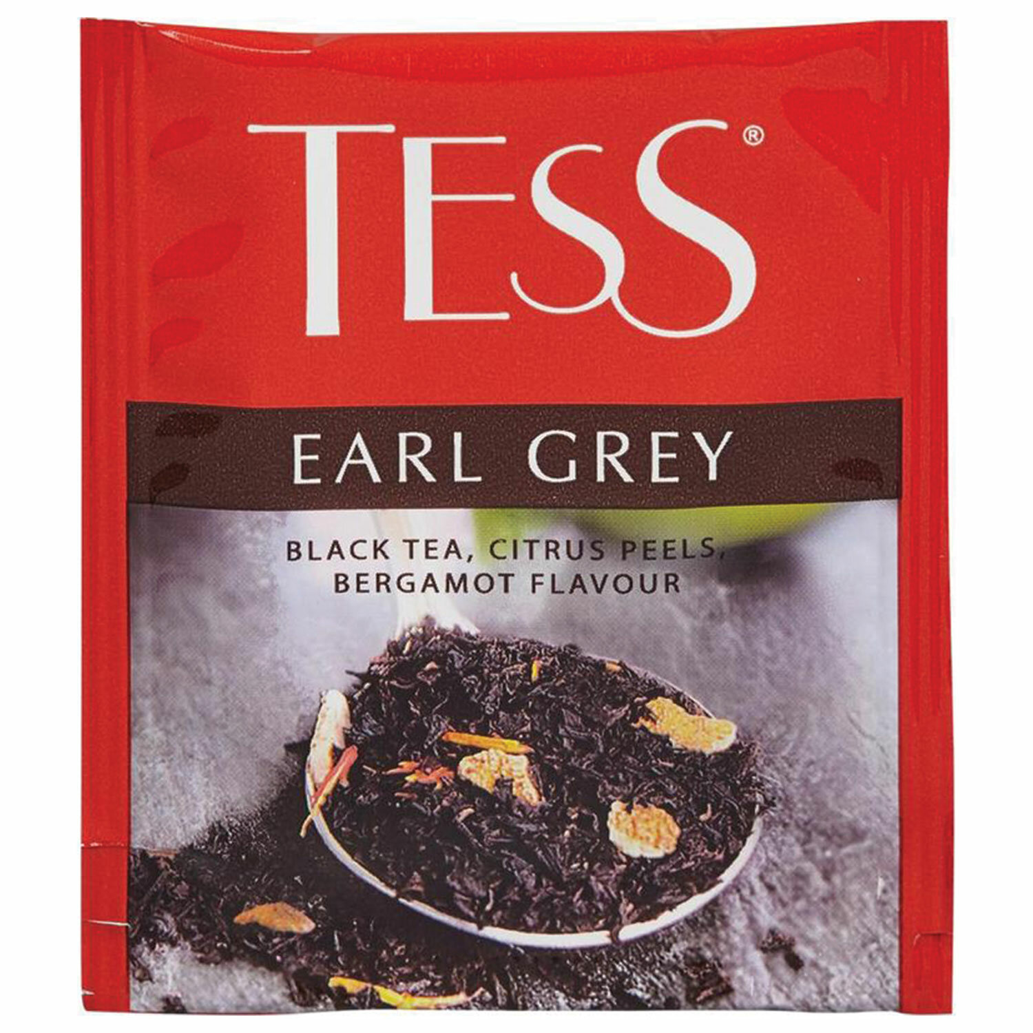 Чай TESS (Тесс) "Earl Grey", черный, с цедрой лимона, 100 пакетиков в ...