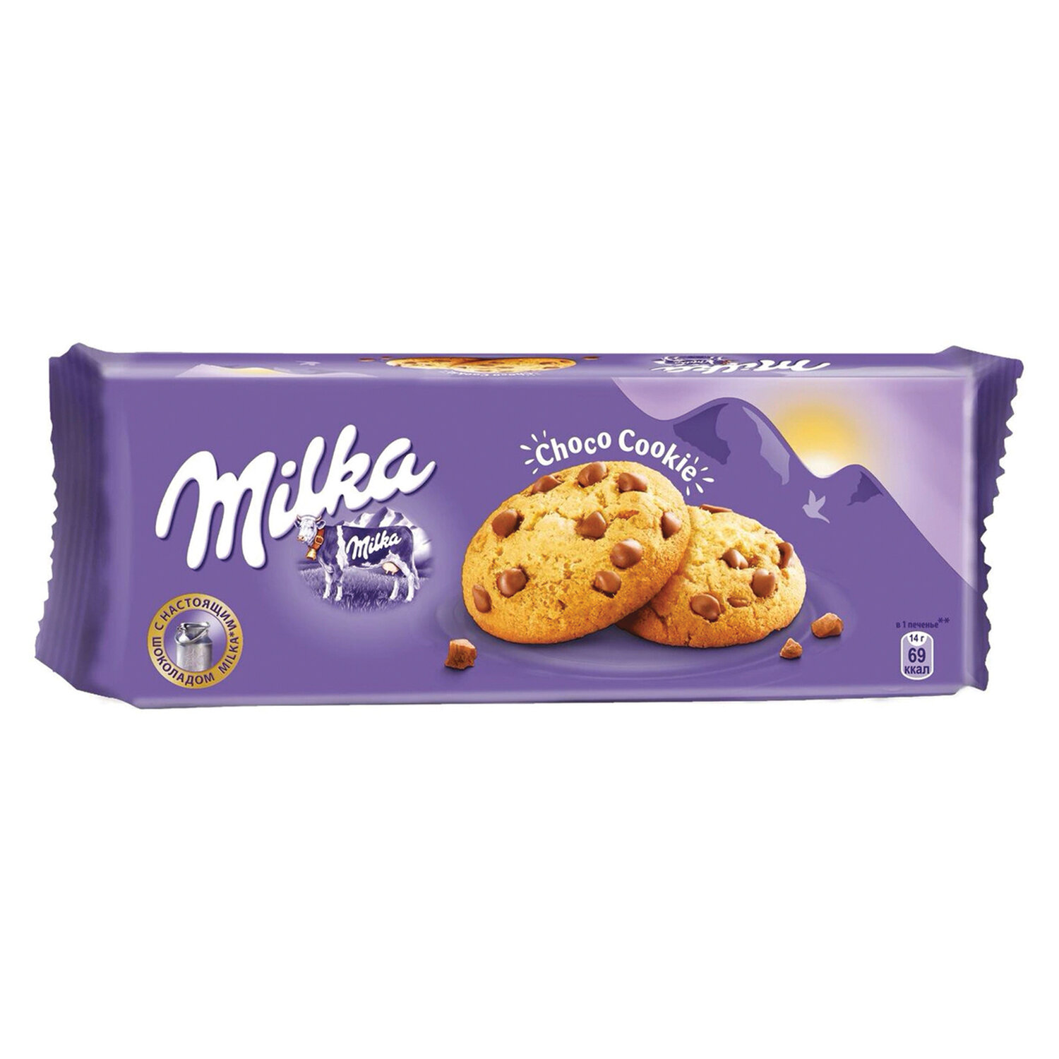 Печенье MILKA (Милка), сдобное, с кусочками шоколада, 168 г - купить на ...