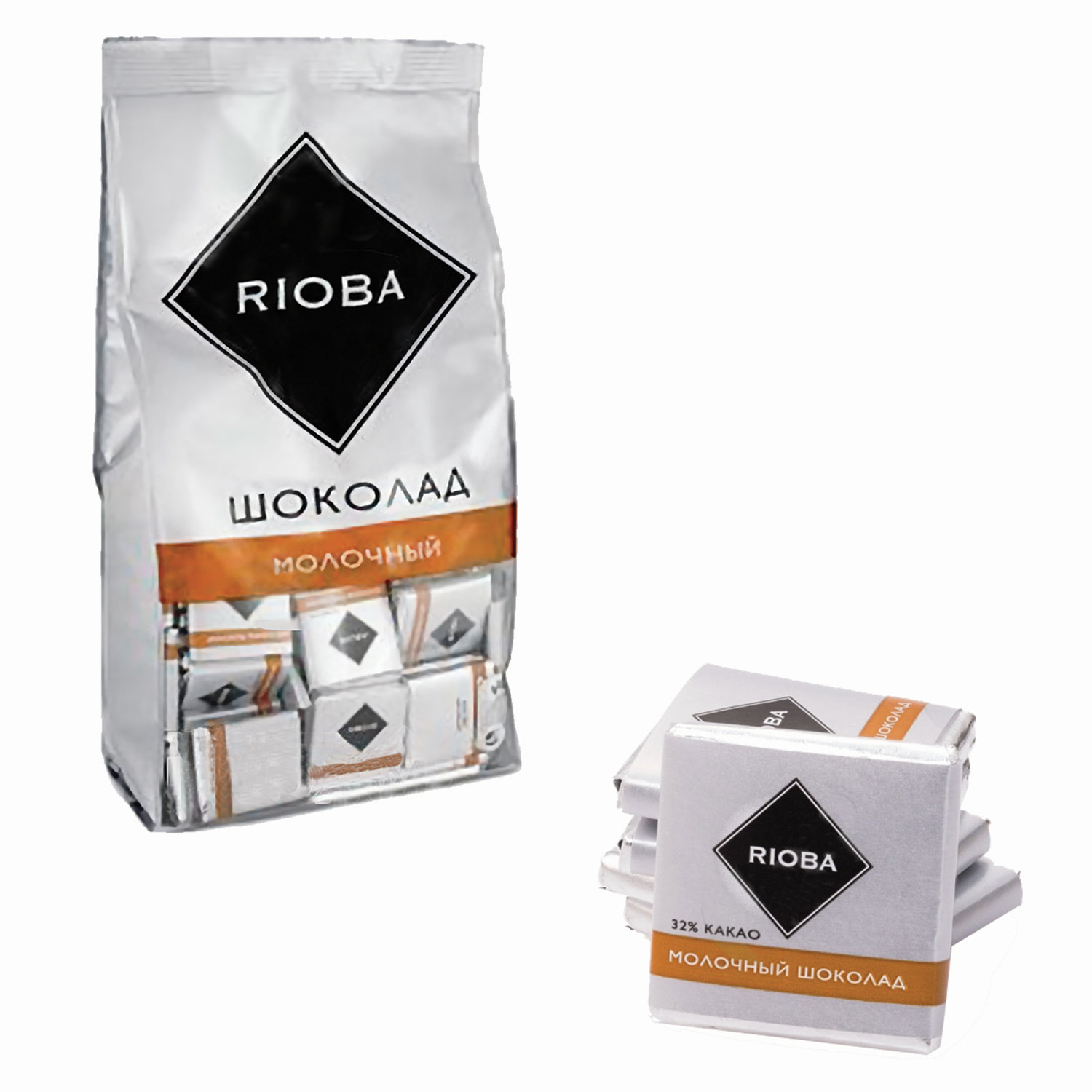 Шоколад порционный RIOBA, молочный, 32%, 800 г - купить на cайте ...
